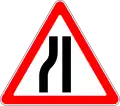 Road narrow on left side
