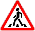 Russia pedestrian crossing sign.