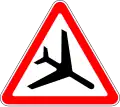 Russia low flying aircraft sign.