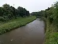 نهر رادبوزا قبل كيلو متر واحد من التقائه بنهر مجه في بلزن.