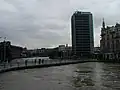 نهر رادبوزا في مدينة بلزن في فيضان سنة 2002.