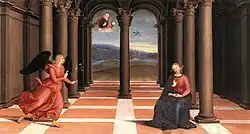 لوحة للرسام Raphael Annunciation 27 x 50&nbsp;cm