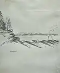 رسم للفنان رشاد سليم (1937) قياس 17.5سم × 22.5سم