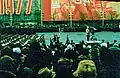 خلال موكب ثورة أكتوبر 1977&nbsp;&nbsp;[لغات أخرى]‏. يسير فيلق الطبول في مقدمة العرض