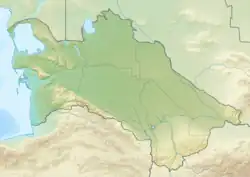 معركة غيوك تيبي على خريطة تركمانستان