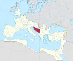 Location of Dalmatia