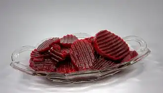 شمندر مخلل مقطع إلى شرائح