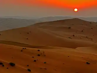 الربع الخالي في السعودية واليمن وسلطنة عمان والإمارات