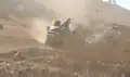 دبابة من نوع T-55 تابعة لقوات سوريا الديمقراطية أثناء الهجوم.