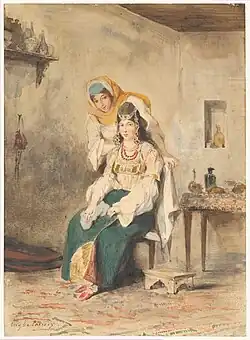 Saadaépouse d'Abraham Ben-Chimolet Préciada, une de leurs filles'1832، Metropolitan Museum، نيويورك (توضيح)
