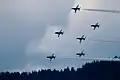 صورة أخرى لمجموعة طائرات تابعة لصقور السعودية في معرض airpower 2011