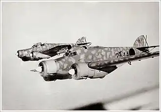 سافويا ماركيتي SM.79، قاذفة القنابل الأكثر عددًا في سلاح الجو الإسباني في ذلك الوقت.