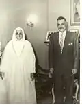 الشيخ / عبد الله بن تركي السبيعي في مقابلة مع زعيم الثورة المصرية / جمال عبدالناصر