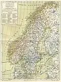 الإتحاد بين السويد والنرويج - الحدود السياسية في 1888