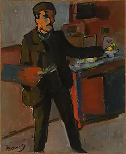 بورتريه ذاتي في الاستوديو، ق. 1903، زيت على قماش، 42.2 × 34.6 سم، المعرض الوطني للفنون الأسترالية