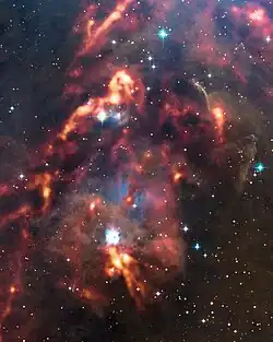 تفاصيل سحب غبار في كوكبة الجبار Setting the Dark on Fire