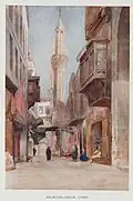 شارع الأزهر قبل توسعته، سنة 1907م