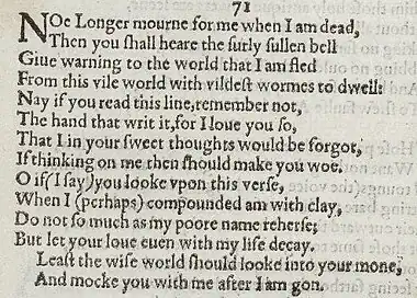Detail of old-spelling text
