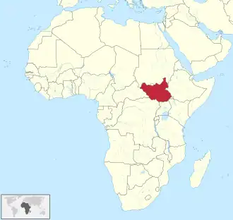 موقع جنوب السودان