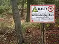 Germany: Life-danger! Unexploded military ordinance.