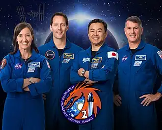 (l-r) McArthur, Pesquet, Hoshide and Kimbrough