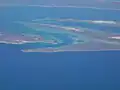 منظر جوي لنقطة الانحدار وجزيرة Dirk Hartog.