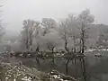 نهر ستروما شتاءً في مدينة بلاغويفغراد.