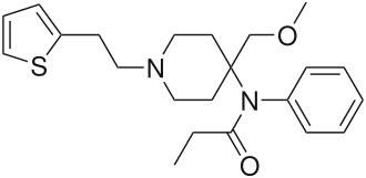 Chemical structure of Sufentanil.