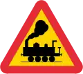 Sweden unguarded crossing sign.