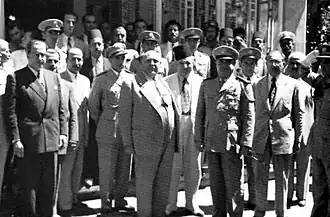 رياض الصلح في القمة اللبنانية السورية عام 1949
