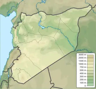 معركة مطار الطبقة is located in Syria