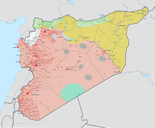 Map of Syrian Civil War