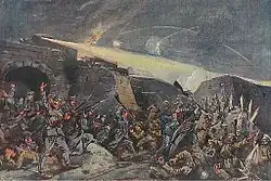 قتال عن كثب في Fort Siedlicke خلال حصار Przemysl الأول