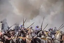 صورة من مهرجان التبوريدة الثقافي في وجدة