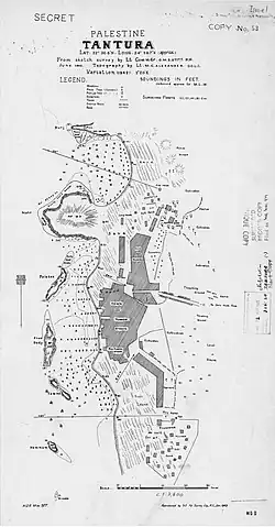 خريطة مسح بريطانية للقرية, 1942
