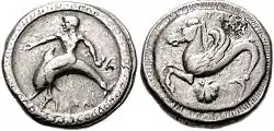 5th century BC Greek coins of Tarentum