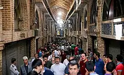 بازار طهران الكبرى خلال إضراب للاحتجاج على الوضع الاقتصادي في 25-06-2018.