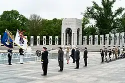 Ceremony at the النصب التذكاري للحرب العالمية الثانية, Washington D.C., United States (2020)