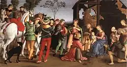 لوحة للرسام Raphael Adoration of the Magi 27 x 50&nbsp;cm