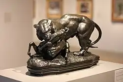 أنطوان لويس باري&nbsp;&nbsp;[لغات أخرى]‏، ببر Surprising an ظبي، 1857