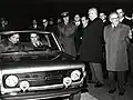 ليونيد بريجنيف في شركة زاستافا للسيارات في كراغويفاتش عام 1976