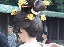 Traditional Japanese wedding hairstyle