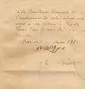 الصفحة التاسعة من معاهدة باردو ( إمضاء محمد الصادق باي على معاهدة الحماية)