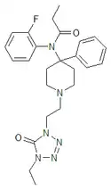 Chemical structure of Trefentanil.