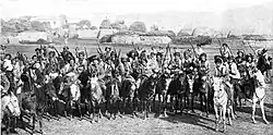 صورة من عام 1890 لآشوريون من موانا، ويظهر في الصورة عدد من شيوخ العشائر الآشورية