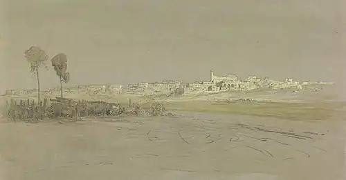 صورة بريطانية لمدينة طولكرم خلال الحرب العالمية الأولى