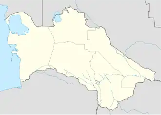 مرو الشاهجان على خريطة تركمانستان