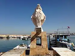 تمثال سيدة البحارة في ميناء الصيادين - والحي المسيحي - بمدينة صور