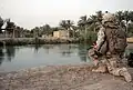 جندي احتلال أمريكيّ بالقرب من بركة بالصقلاويّة في 20 يوليو 2005 م