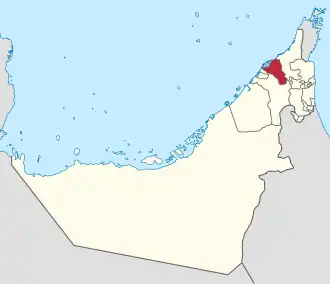 موقع إمارة أم القيوين في دولة الإمارات